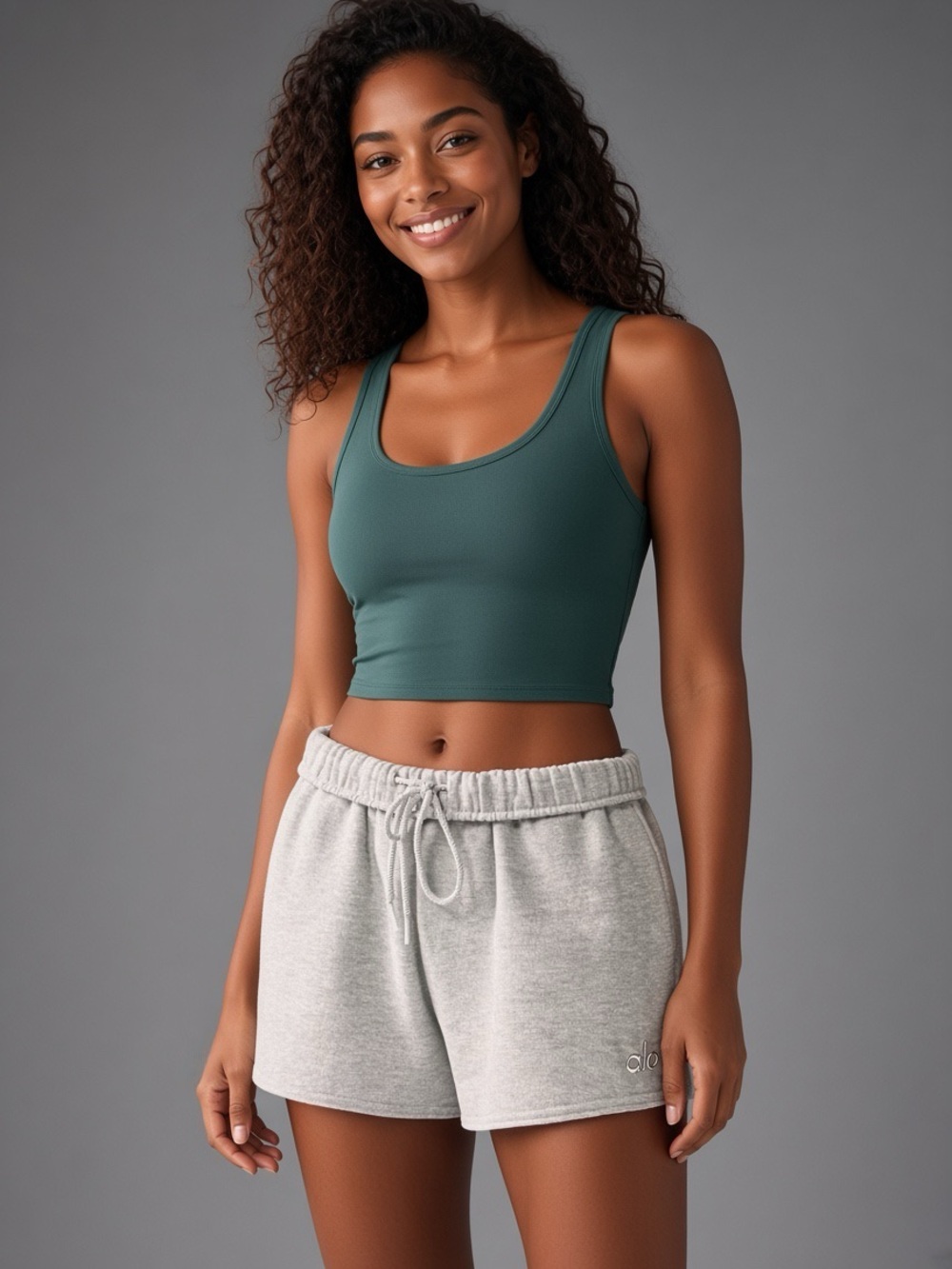 ALO Yoga Light Gray Accolade Shorts